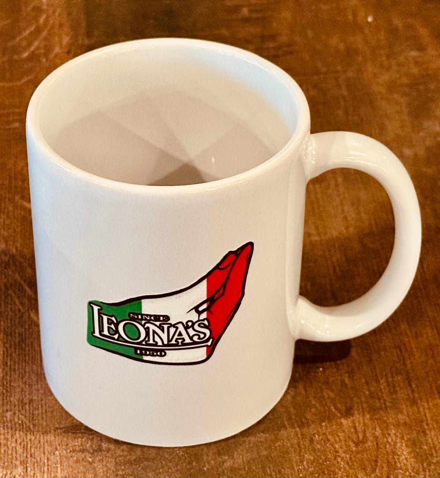 Leona's Branded coffee mug