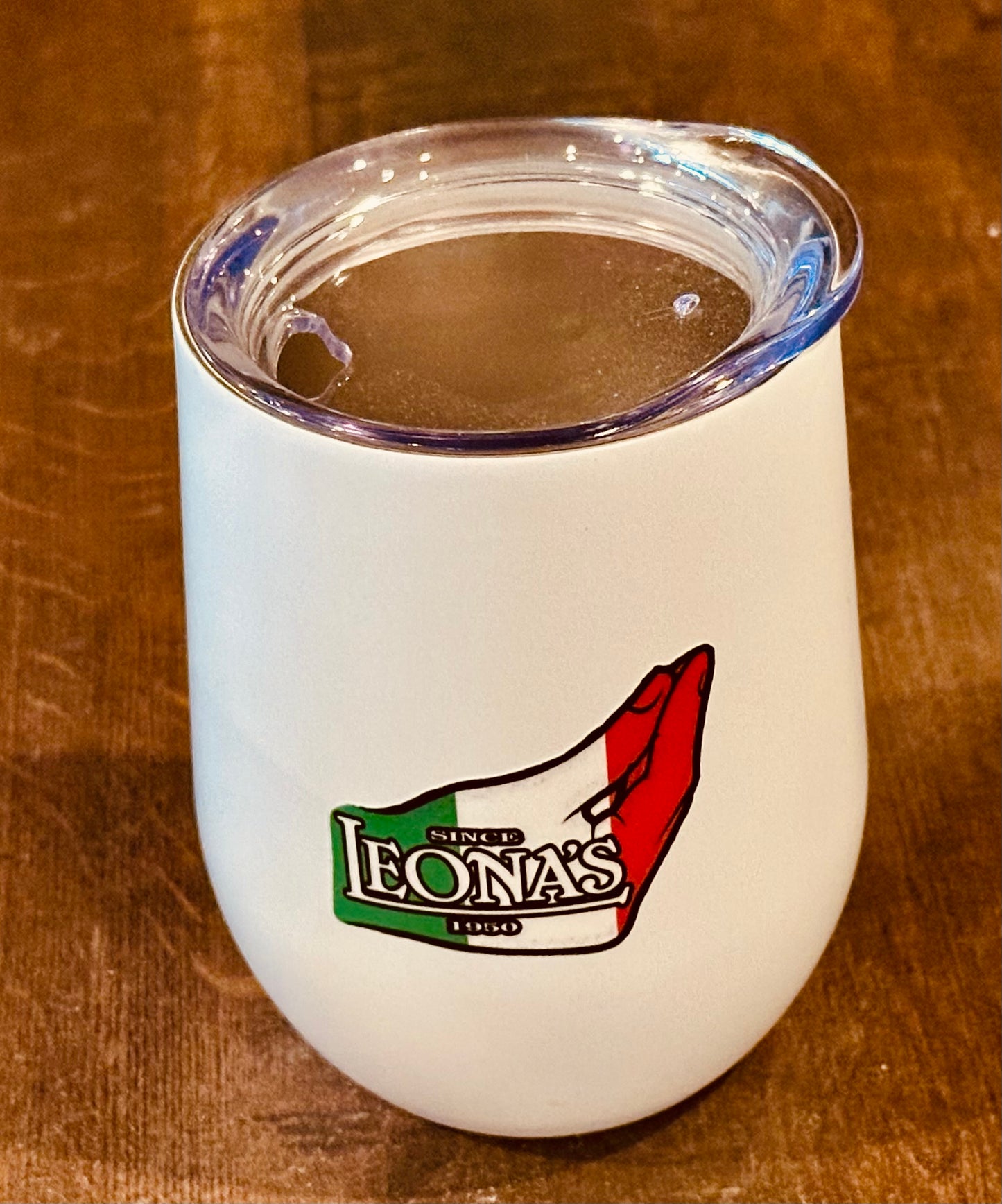 Leona's Branded Hot & Cold Wine or Cocktail Tumbler