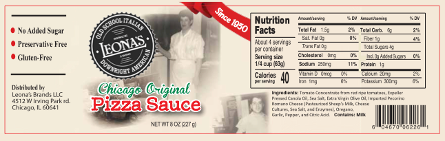 Leona's Original Pizza sauce Multi- Pack