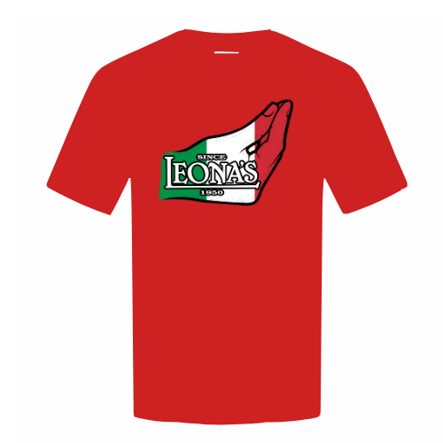 Leona's Red Neon Logo Staff Shirts
