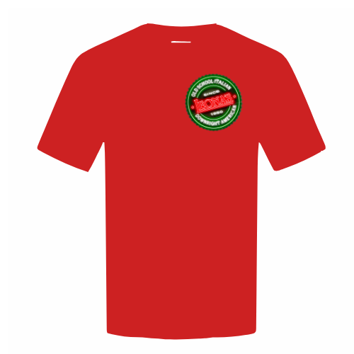 Leona's Red Neon Logo Staff Shirts